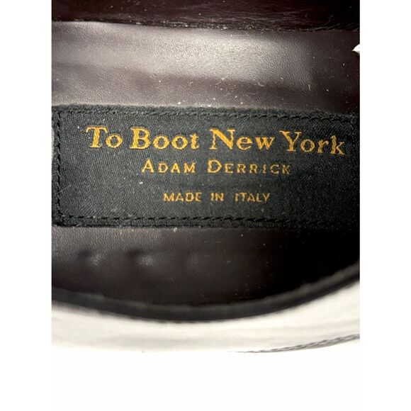 Leather Men\'s Shoes To Boot New York Black Oxfords Men\'s Size 10 Cap Toe Italy